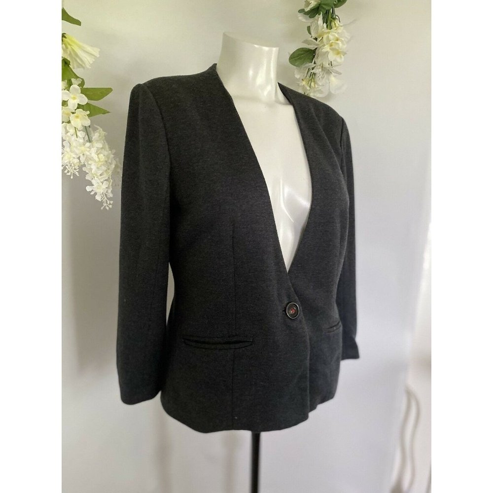 Vintage Cartonnier Anthropologie Womens‎ Gray Pink Blazer